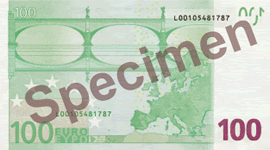 100 Euro Bill Back